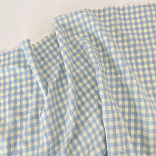 布亦 新款简约清新格纹布料沙发抱枕手工diy发饰包包服装连衣裙