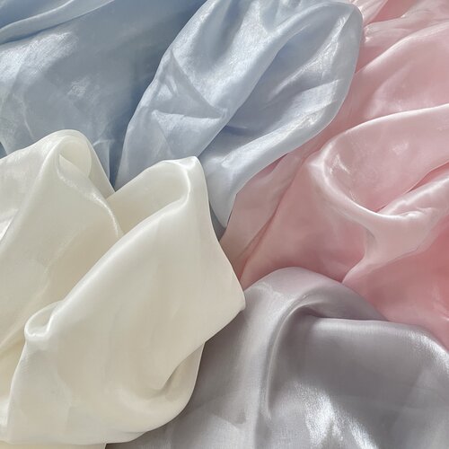 布亦马卡龙纯色流光纱布料连衣裙服装衬衣内衬桌布手工diy小清新