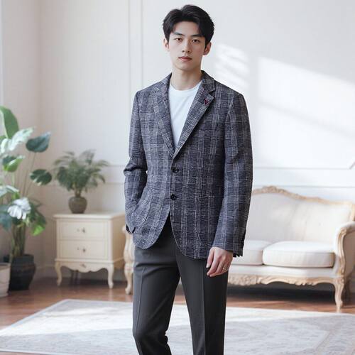 撤标撤柜休闲西服外套绵羊毛男士商务小西服春秋季高级感上衣
