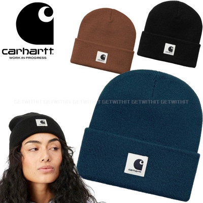 正品Carhartt WIP卡哈特经典黑白LOGO冷帽冬帽子包头毛线男女情侣