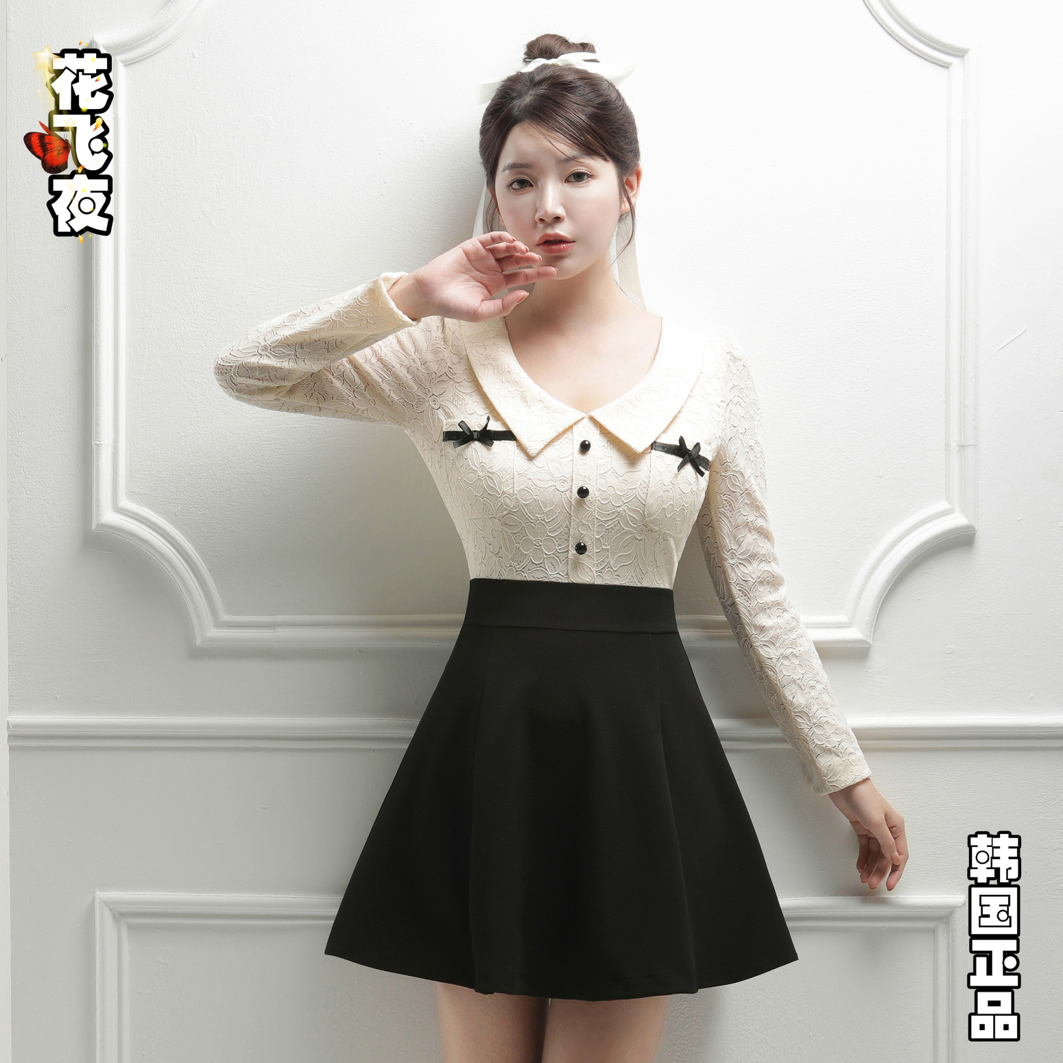 韩国代购2025年冬款小个子女生A字连衣裙少女风百搭通勤韩版洋装