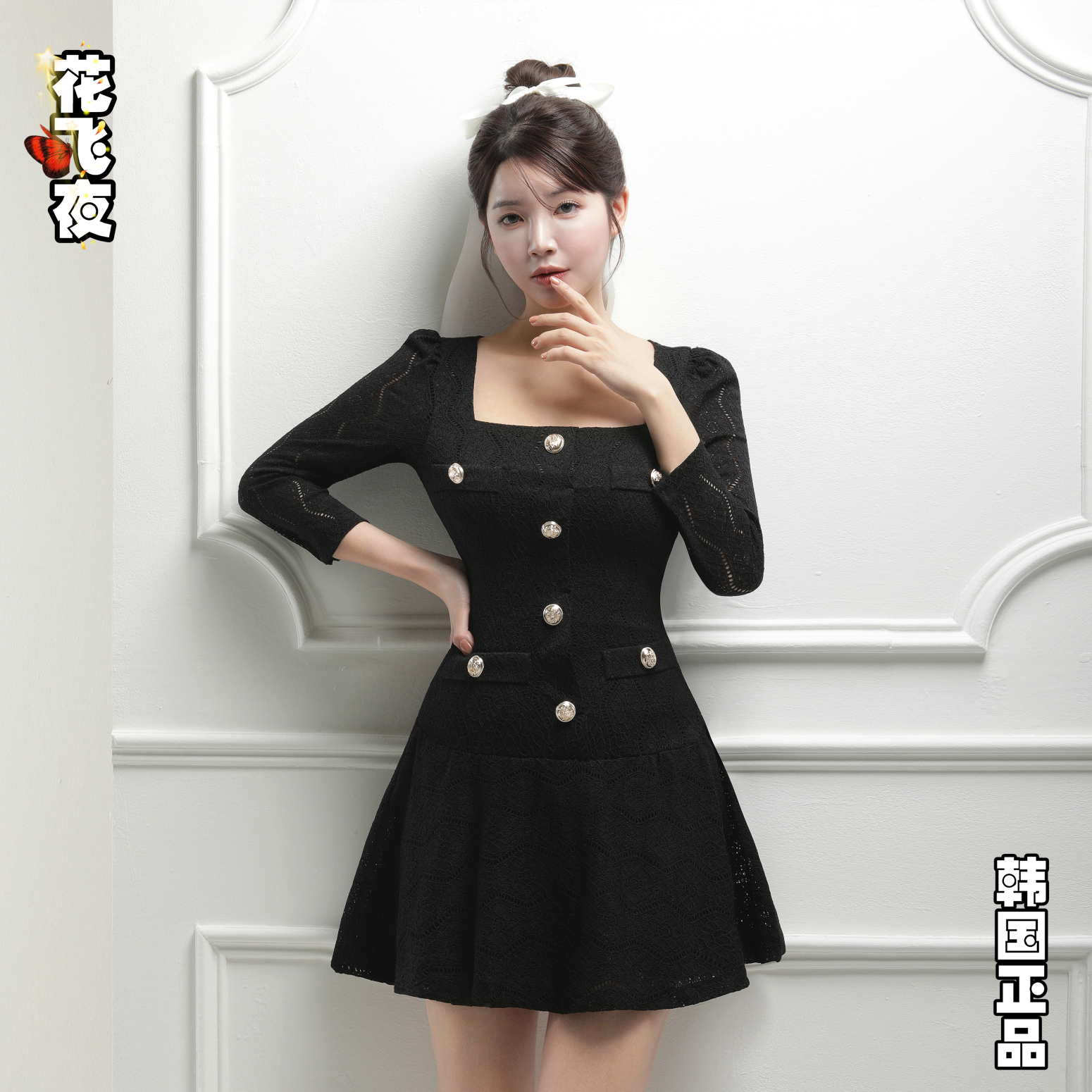 韩国代购2025年冬款小个子女生A字连衣裙少女风百搭通勤韩版洋装