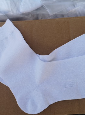 白色抗菌不臭脚的夏季棉袜 四季汉麻棉袜 白色抗菌棉袜子