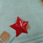 旗帜 老库存正品 70年代红五星和两面红旗领帖 父辈 成色优美经典