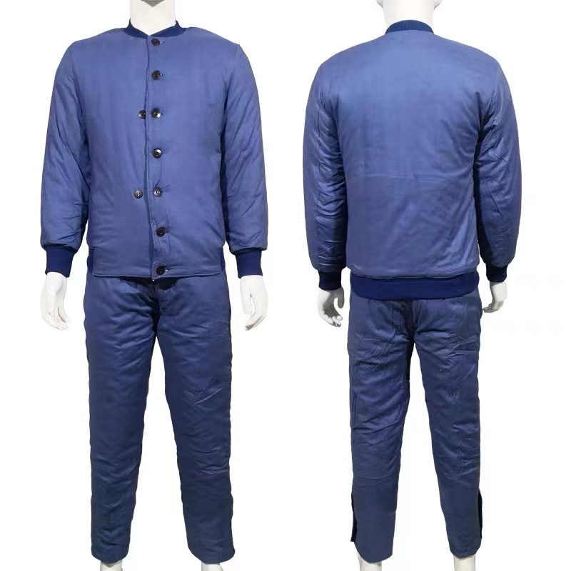 包邮 库存正品老货 蓝色寒区棉花棉衣+棉裤  防寒抗冻棉衣裤套装