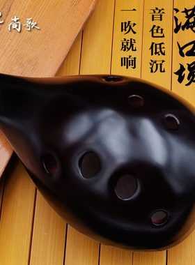 十孔满口埙F调f左起陶埙音色低沉10孔初学入门一吹就响古风小乐器