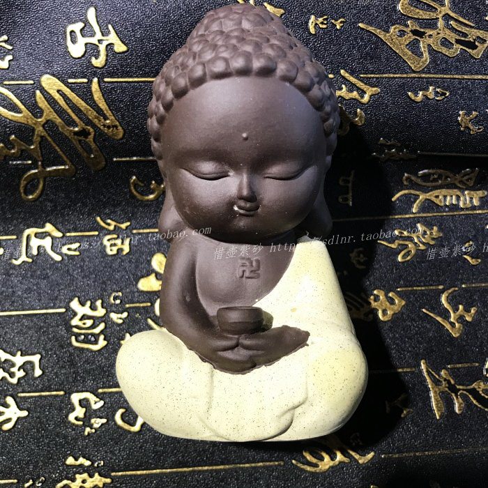 清仓处理 小和尚摆件三不小沙弥如来三圣陶瓷装饰品观音功夫茶宠