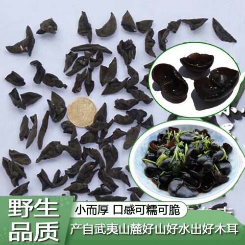 武夷山野生小黑木耳脆糯随心速抢