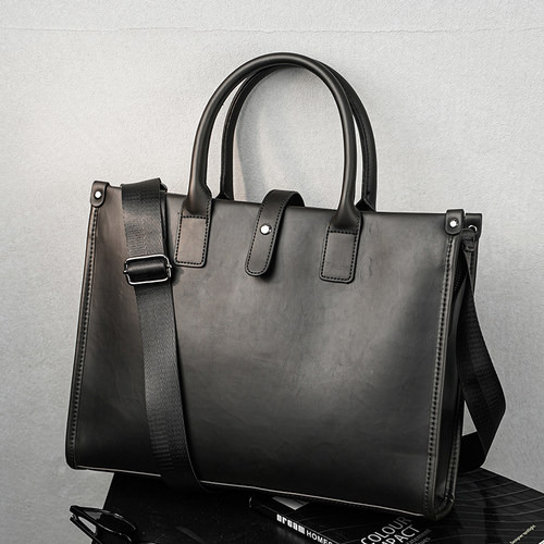 横款手提公文包轻商务出差单肩包