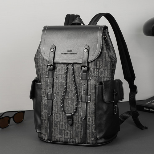 潮牌时尚双肩包轻商务电脑文件包