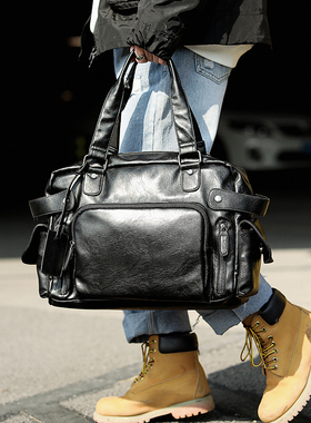 时尚街头男包单肩包斜挎包男士包包手提包休闲韩版潮流包旅行包潮