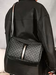 2026 New Men's Single-Shoulder Pillow Bag with Vintage Pattern, Men's Crossbody Bag, iPad Shoulder Bag, Cycling Bag, Messenger Bag