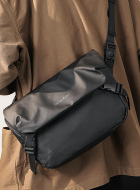 新款潮牌男士牛津布单肩包休闲尼龙帆布斜挎背包日系潮流小方包潮