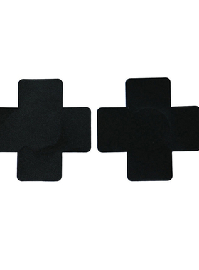 性感防走光人体饰品十字架黑色枚红色粘性乳贴无需打孔乳头遮挡