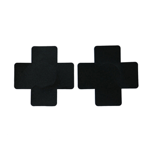 性感防走光人体饰品十字架黑色枚红色粘性乳贴无需打孔乳头遮挡