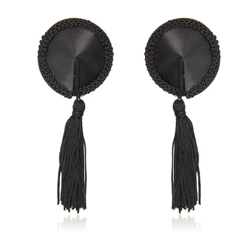 人体饰品乳环乳头贴饰圆形无需穿孔乳贴性感装扮流苏  一对的价格