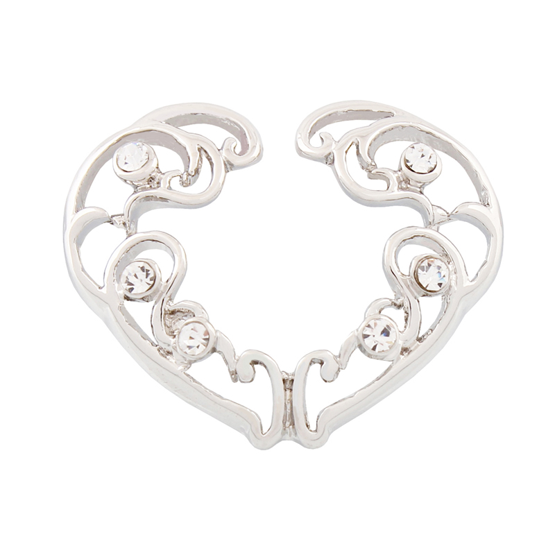 爱心合金水钻免打孔乳环夹