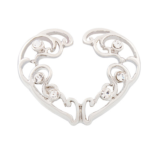 爱心合金水钻免打孔乳环夹