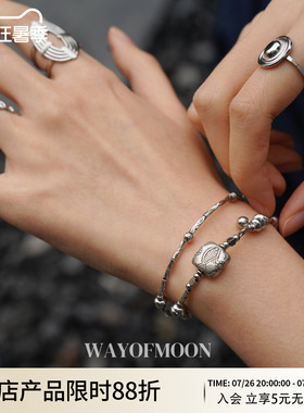 WAYOFMOON素光银色多层可项链