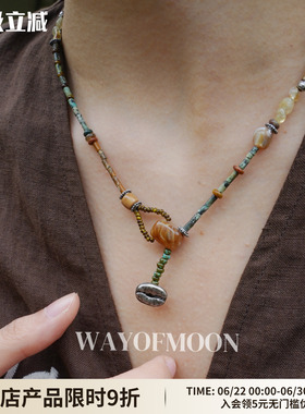 WAYOFMOON复古小众松石项链秋