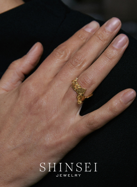 原创彩石单球拼接戒指