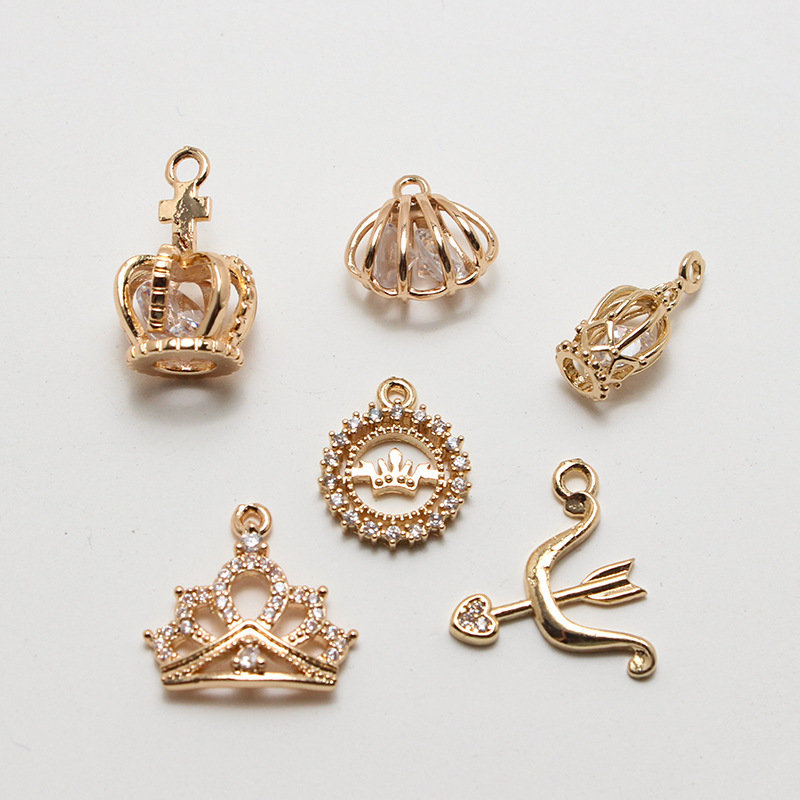 立体镂空锆石手链挂件耳环吊坠