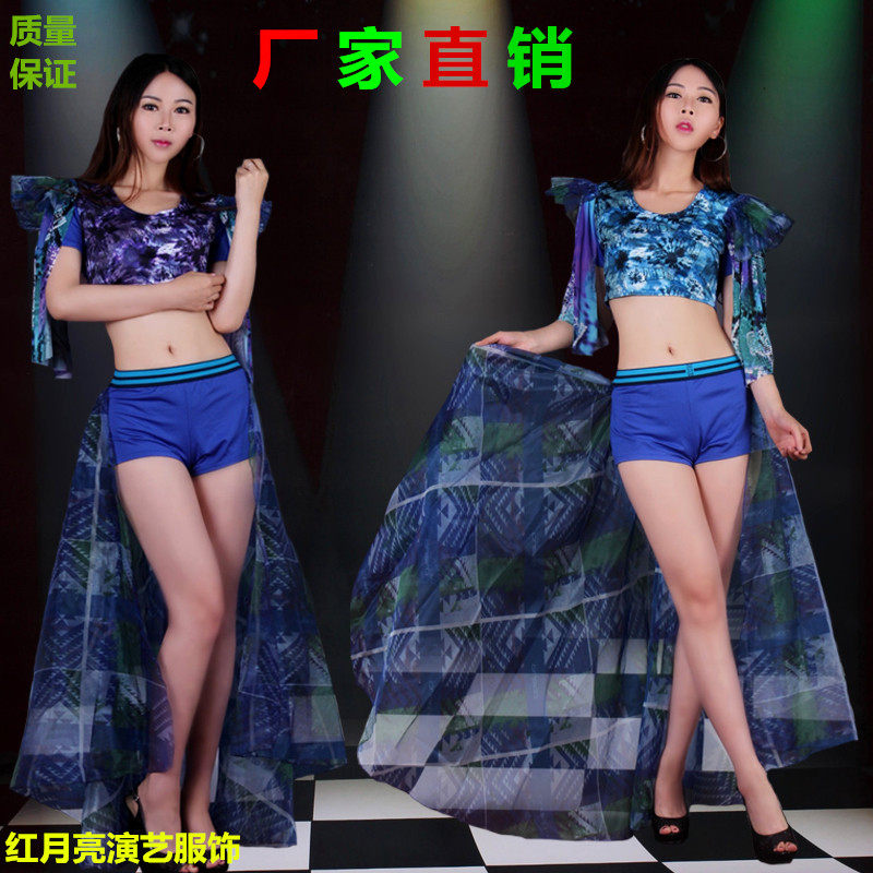 新款大气性感欧美DJ女歌手ds演出服领舞爵士拉拉队舞台装长尾751