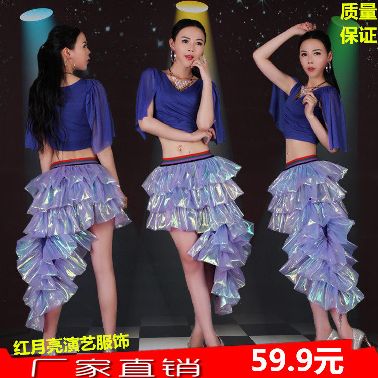 演出服蓬蓬裙性感夜店ds现代舞蹈服装女歌手学生舞台装燕尾裙891