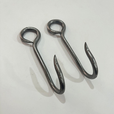 挑水挑土扁担钩子锻打承重铁钩S吊钩园林工具拉钩货钩肉钩起重钩