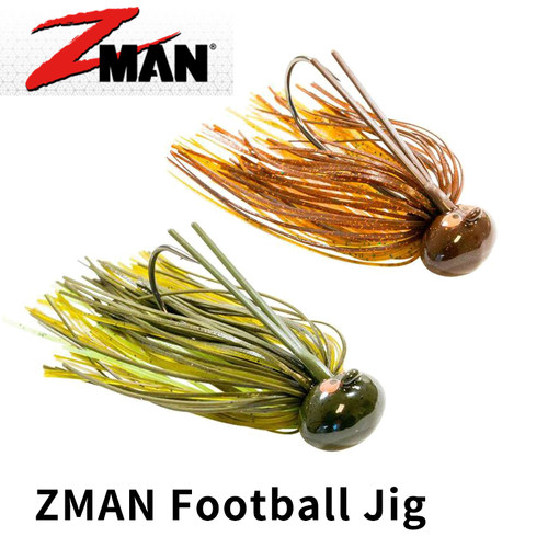 美国Zman Crosseyez Football橄榄头深水结构JIG路亚饵胶裙胡须佬