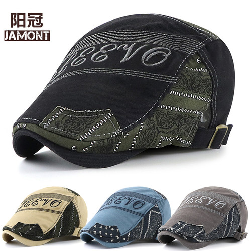 男女短檐前进帽画家帽贝雷帽子