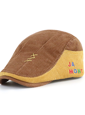 儿童帽子秋冬男童鸭舌帽潮帽女童贝雷帽加厚保暖中大童毛呢帽子潮