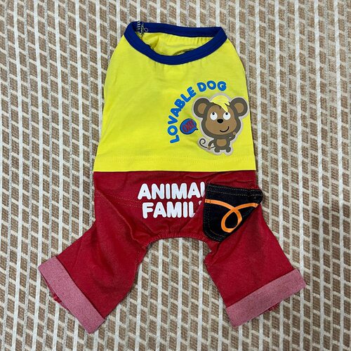 【清仓特惠】宠物衣服狗衣服 荣信狗衣服猴子牛仔四脚裤运动装T恤