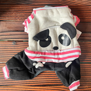 【24件包邮】狗狗衣服秋冬款四脚四腿衣天宠SC231功夫熊猫零食袋