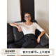秋季 佰搭 韩国天丝精梳棉大开领中袖 SOTHEA 圆领修身 显瘦上衣TEE