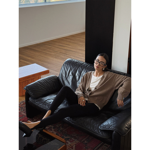 LADY全羊毛前后两穿短款 SOTHEA MODERN CHIC 上衣 v领针织开衫