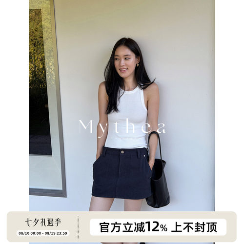 【跳转链接】SOTHEA 韩国进口荃棉假两件牛仔短裙裤