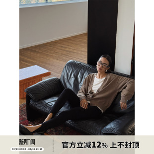 v领针织开衫 SOTHEA LADY全羊毛前后两穿短款 CHIC 上衣 MODERN