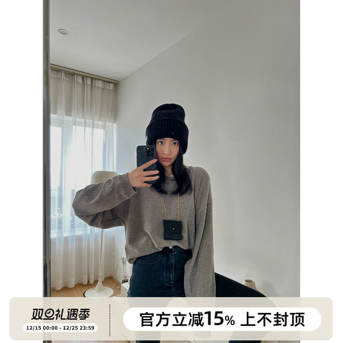 R*w风磨绒保暖chao亲肤感廓形TEE