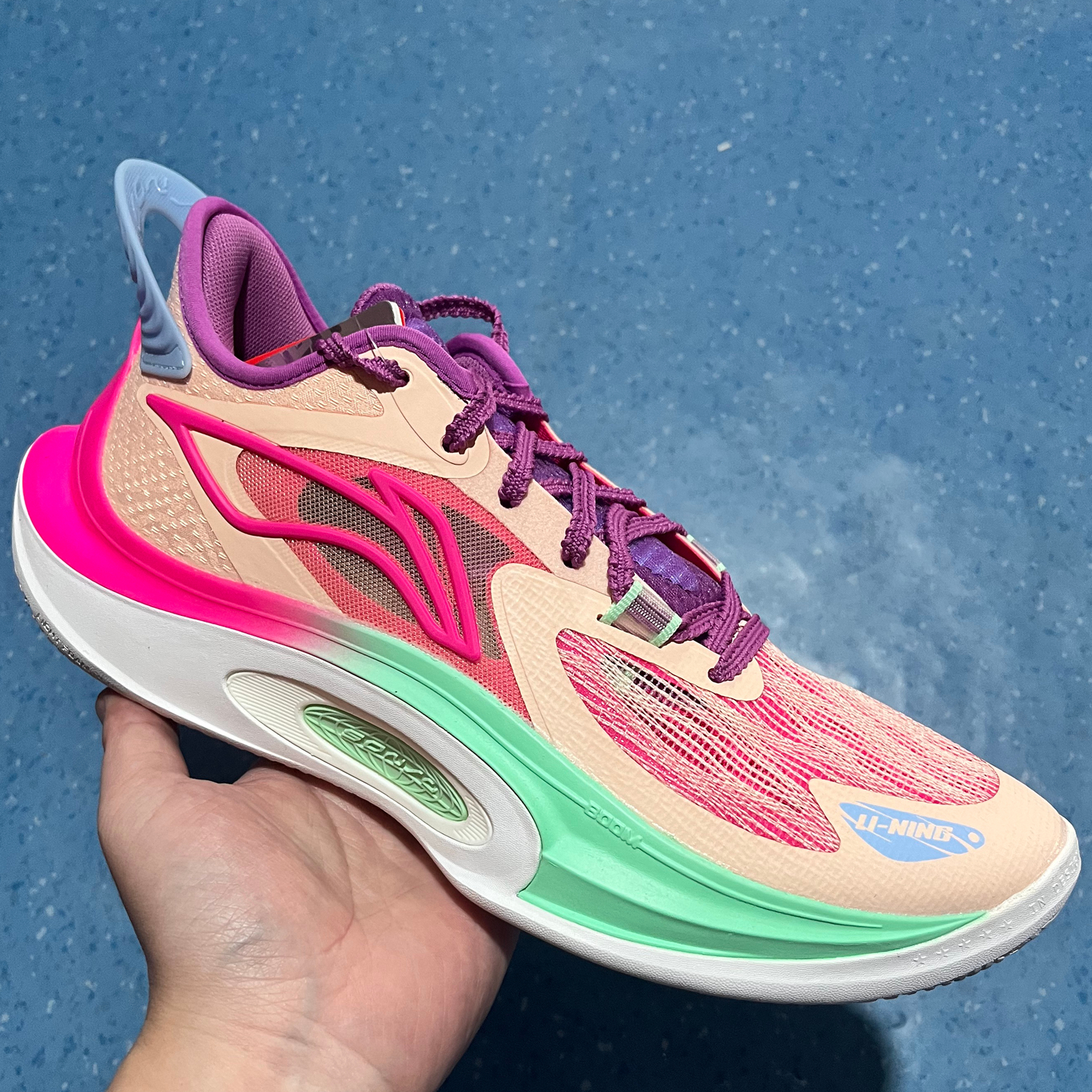 李宁音速11V2篮球鞋春夏款透气䨻丝高回弹耐磨专业比赛鞋ABAT045