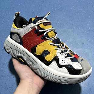 AGBQ065 中国李宁Ace 厚底增高防滑耐磨真皮运动鞋 休闲鞋 low男鞋