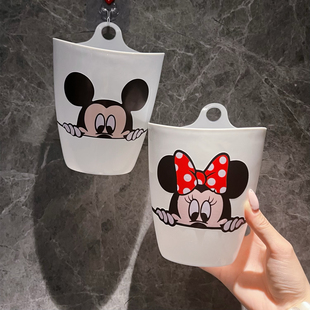 免打孔废弃二次洗脸巾收纳桶壁挂卫生间置物桶擦脸巾洗漱回收挂篮