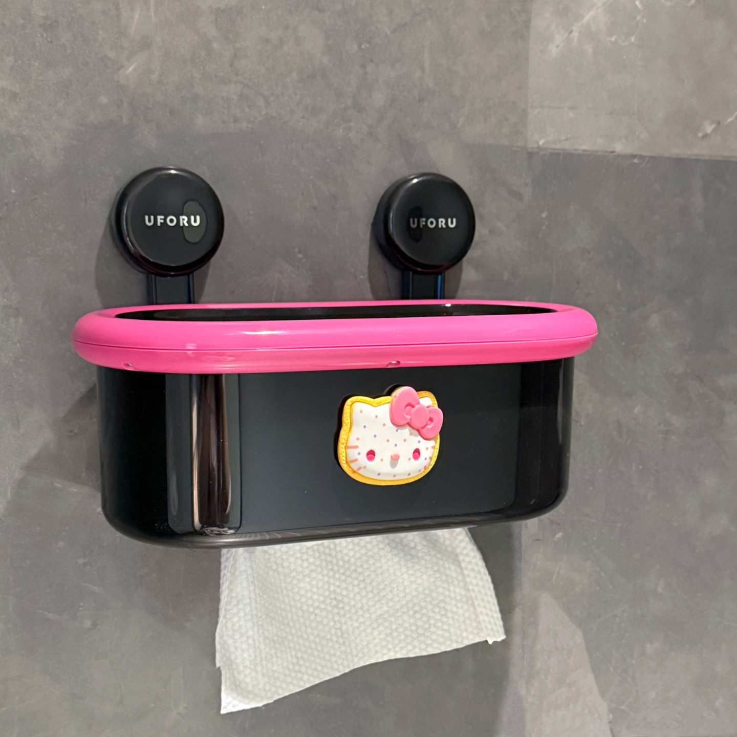 多巴胺吸盘双层纸巾盒收纳架