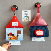 小房子纸巾盒悬挂式 卫生间纸巾袋抽纸盒家用客厅宿舍床头纸巾挂袋