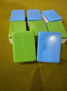 全自动麻将牌配牌新易城云朵花纹44465052蓝色绿色单个麻将配牌