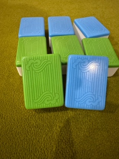 全自动麻将牌配牌新易城云朵花纹44465052蓝色绿色单个麻将配牌