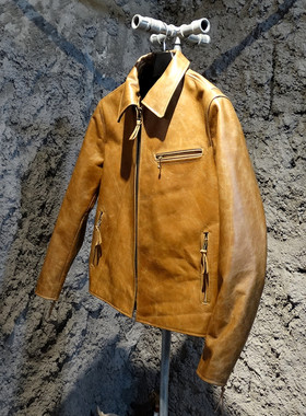 桑尼福利秒杀！进口油蜡老牛皮咔叽皮夹克Classic 1940s真皮皮衣