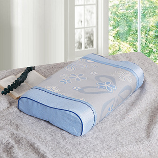 【换洗枕套】夏凉水洗B型冰丝枕套波浪记忆枕乳胶枕枕套 不含枕芯