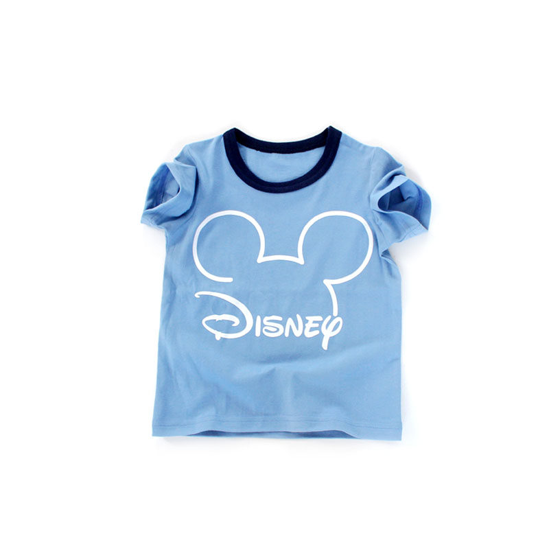 外贸童装日单夏款薄款儿童纯棉米老鼠粉色短袖t恤 宝宝儿童汗衫