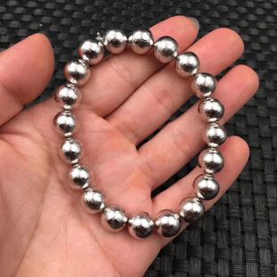 天然瑞典M铁陨石手链保真镍铁陨铁手链直径天铁手链礼品10mm91克